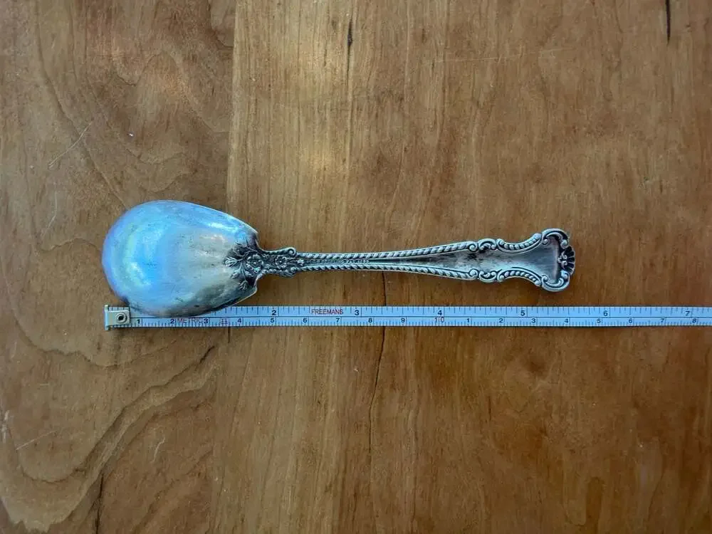 Gorham Floral Sterling Silver Teaspoon Pat 1899 Monogrammed 5.75